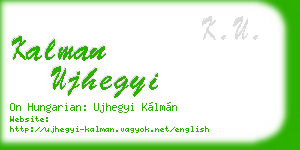 kalman ujhegyi business card