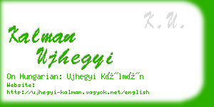 kalman ujhegyi business card